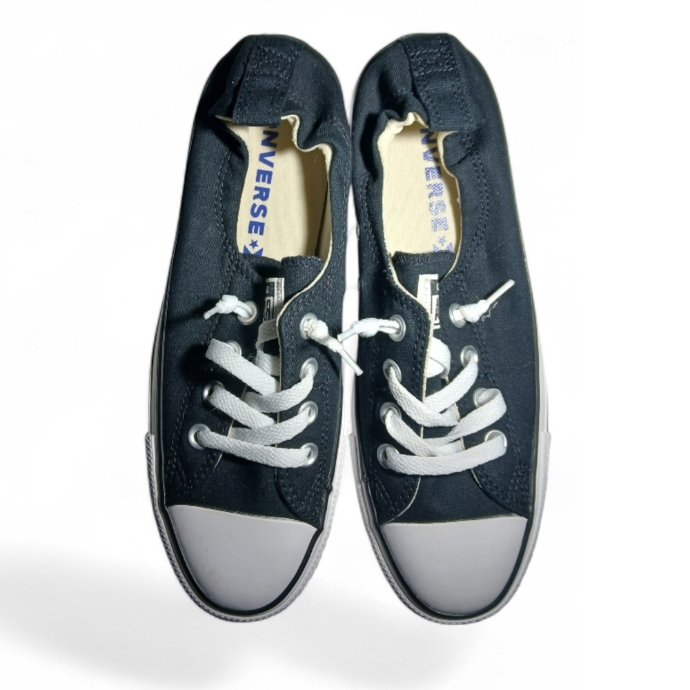 Converse Navy and White Low Top Sneakers - Picture 3 of 4